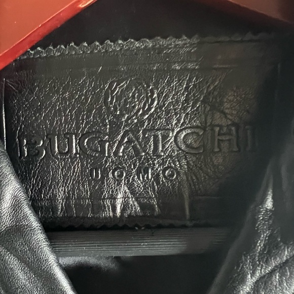 New Men’s Genuine Black Leather Bugatchi Jacket Blazer Coat Sz M - Picture 15 of 15